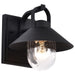 SATCO/NUVO Ridge Small Outdoor Lantern Black Finish Clear Seeded Glass (60-8540)