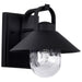 SATCO/NUVO Ridge Small Outdoor Lantern Black Finish Clear Seeded Glass (60-8540)
