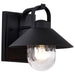 SATCO/NUVO Ridge Small Outdoor Lantern Black Finish Clear Seeded Glass (60-8540)