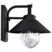 SATCO/NUVO Ridge Small Outdoor Lantern Black Finish Clear Seeded Glass (60-8540)