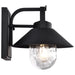 SATCO/NUVO Ridge Small Outdoor Lantern Black Finish Clear Seeded Glass (60-8540)