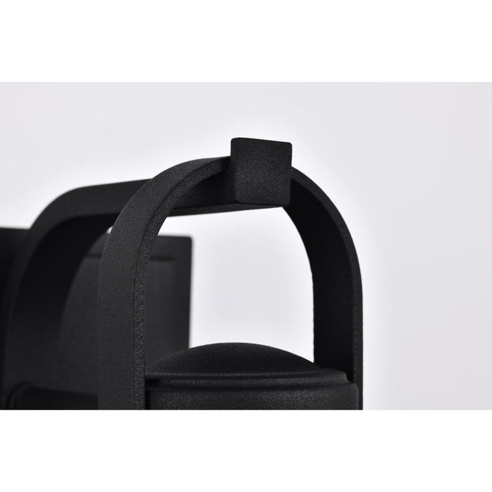 SATCO/NUVO Ridge Small Outdoor Lantern Black Finish Clear Seeded Glass (60-8540)