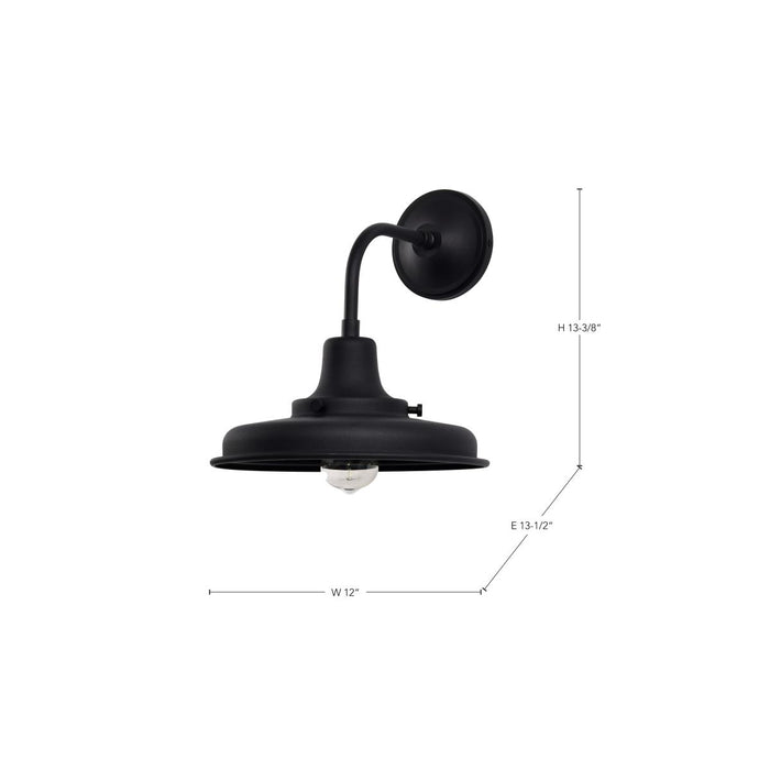 SATCO/NUVO Morris Medium Outdoor Lantern Black Finish (60-8551)