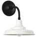 SATCO/NUVO Morris Small Outdoor Lantern Black Finish White Shade (60-8560)