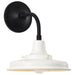 SATCO/NUVO Morris Small Outdoor Lantern Black Finish White Shade (60-8560)