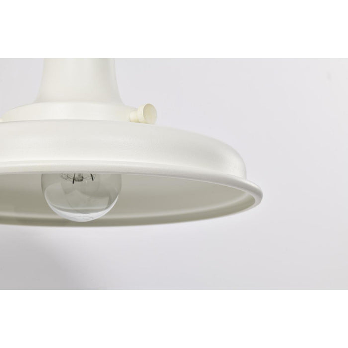 SATCO/NUVO Morris Small Outdoor Lantern Black Finish White Shade (60-8560)