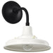 SATCO/NUVO Morris Small Outdoor Lantern Black Finish White Shade (60-8560)