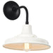 SATCO/NUVO Morris Medium Outdoor Lantern Black Finish White Shade (60-8561)