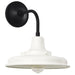 SATCO/NUVO Morris Medium Outdoor Lantern Black Finish White Shade (60-8561)