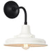 SATCO/NUVO Morris Medium Outdoor Lantern Black Finish White Shade (60-8561)