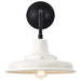 SATCO/NUVO Morris Medium Outdoor Lantern Black Finish White Shade (60-8561)