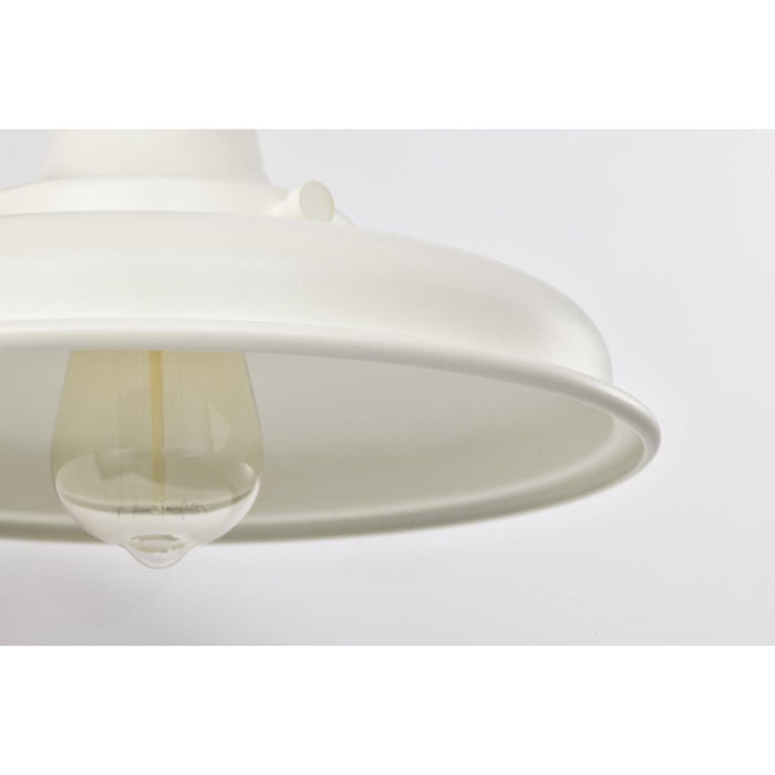 SATCO/NUVO Morris Medium Outdoor Lantern Black Finish White Shade (60-8561)