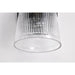 SATCO/NUVO Grayson 1 Light Vanity Matte Black Finish Clear Ribbed Glass (60-8601)
