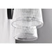SATCO/NUVO Grayson 2 Light Vanity Matte Black Finish Clear Ribbed Glass (60-8602)