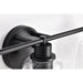 SATCO/NUVO Grayson 3 Light Vanity Matte Black Finish Clear Ribbed Glass (60-8603)