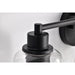 SATCO/NUVO Grayson 3 Light Vanity Matte Black Finish Clear Ribbed Glass (60-8603)