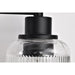 SATCO/NUVO Grayson 4 Light Vanity Matte Black Finish Clear Ribbed Glass (60-8604)