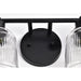 SATCO/NUVO Grayson 4 Light Vanity Matte Black Finish Clear Ribbed Glass (60-8604)
