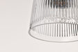 SATCO/NUVO Grayson 1 Light Mini Pendant Matte Black Finish Clear Ribbed Glass (60-8605)
