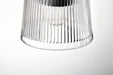 SATCO/NUVO Grayson 1 Light Mini Pendant Matte Black Finish Clear Ribbed Glass (60-8605)