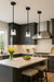 SATCO/NUVO Grayson 1 Light Mini Pendant Matte Black Finish Clear Ribbed Glass (60-8605)