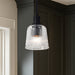 SATCO/NUVO Grayson 1 Light Mini Pendant Matte Black Finish Clear Ribbed Glass (60-8605)