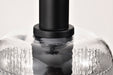 SATCO/NUVO Grayson Small Pendant Matte Black Finish Clear Ribbed Glass (60-8606)