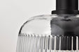 SATCO/NUVO Grayson Small Pendant Matte Black Finish Clear Ribbed Glass (60-8606)