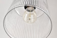 SATCO/NUVO Grayson Small Pendant Matte Black Finish Clear Ribbed Glass (60-8606)