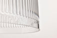SATCO/NUVO Grayson Large Pendant Matte Black Finish Clear Ribbed Glass (60-8607)