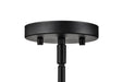 SATCO/NUVO Grayson Large Pendant Matte Black Finish Clear Ribbed Glass (60-8607)