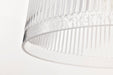 SATCO/NUVO Grayson Large Pendant Matte Black Finish Clear Ribbed Glass (60-8607)