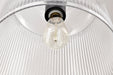 SATCO/NUVO Grayson Large Pendant Matte Black Finish Clear Ribbed Glass (60-8607)