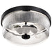 SATCO/NUVO Grayson Small Flush Mount Matte Black Finish Clear Ribbed Glass (60-8608)