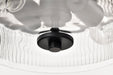 SATCO/NUVO Grayson Small Flush Mount Matte Black Finish Clear Ribbed Glass (60-8608)