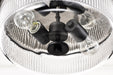 SATCO/NUVO Grayson Small Flush Mount Matte Black Finish Clear Ribbed Glass (60-8608)