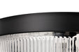 SATCO/NUVO Grayson Large Flush Mount Matte Black Finish Clear Ribbed Glass (60-8609)
