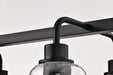 SATCO/NUVO Grayson 6 Light Island Pendant Matte Black Finish Clear Ribbed Glass (60-8610)
