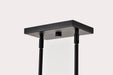 SATCO/NUVO Grayson 6 Light Island Pendant Matte Black Finish Clear Ribbed Glass (60-8610)