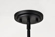 SATCO/NUVO Grayson 5 Light Chandelier Matte Black Finish Clear Ribbed Glass (60-8611)