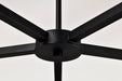 SATCO/NUVO Grayson 5 Light Chandelier Matte Black Finish Clear Ribbed Glass (60-8611)