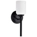 SATCO/NUVO Solara 1 Light Wall Sconce Matte Black Finish Frosted Ribbed Glass (60-8641)