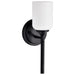 SATCO/NUVO Solara 1 Light Wall Sconce Matte Black Finish Frosted Ribbed Glass (60-8641)