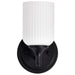 SATCO/NUVO Solara 1 Light Wall Sconce Matte Black Finish Frosted Ribbed Glass (60-8641)