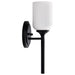 SATCO/NUVO Solara 1 Light Wall Sconce Matte Black Finish Frosted Ribbed Glass (60-8641)