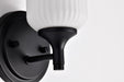 SATCO/NUVO Solara 1 Light Wall Sconce Matte Black Finish Frosted Ribbed Glass (60-8641)