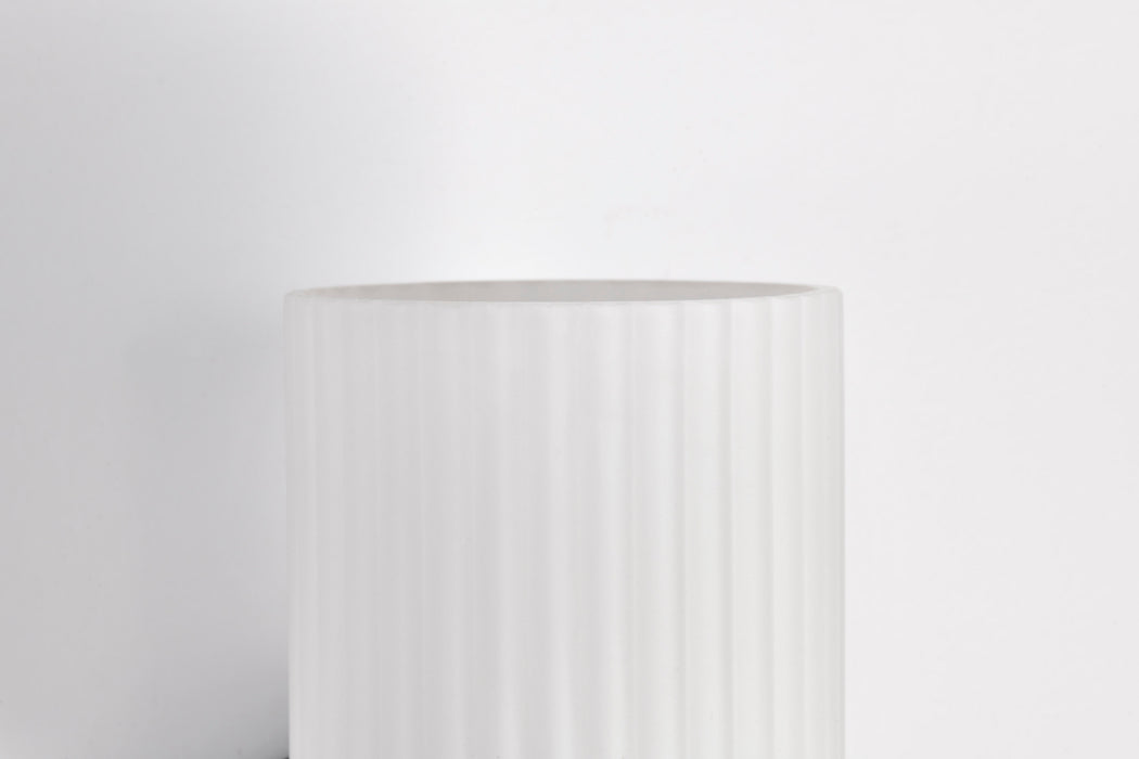 SATCO/NUVO Solara 1 Light Wall Sconce Matte Black Finish Frosted Ribbed Glass (60-8641)