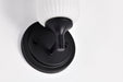 SATCO/NUVO Solara 1 Light Wall Sconce Matte Black Finish Frosted Ribbed Glass (60-8641)