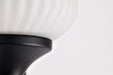 SATCO/NUVO Solara 1 Light Wall Sconce Matte Black Finish Frosted Ribbed Glass (60-8641)