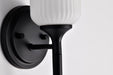 SATCO/NUVO Solara 1 Light Wall Sconce Matte Black Finish Frosted Ribbed Glass (60-8641)